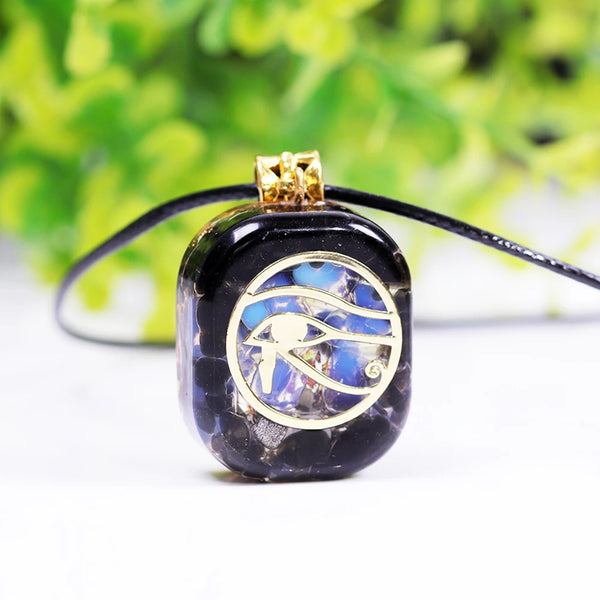 Eye of Horus Oracle Orgonite Crystal Necklace