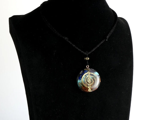 Omvaya 7 Chakra Reiki Orgonite Crystal Necklace