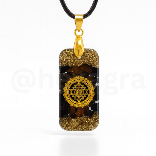 Astral Seal Obsidian Orgonite Crystal Necklace