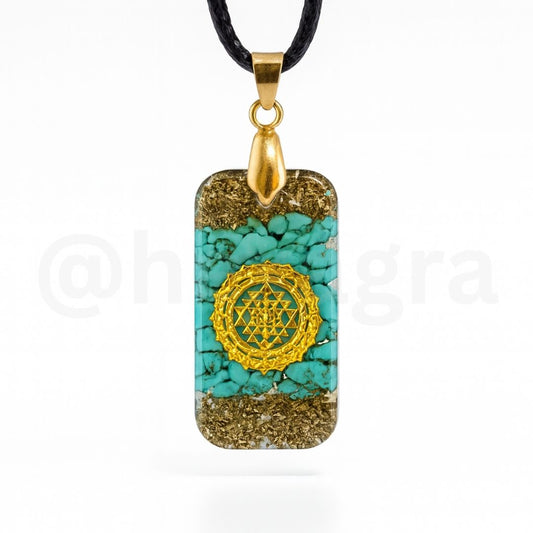 Astral Seal Turquoise Orgonite Crystal Necklace