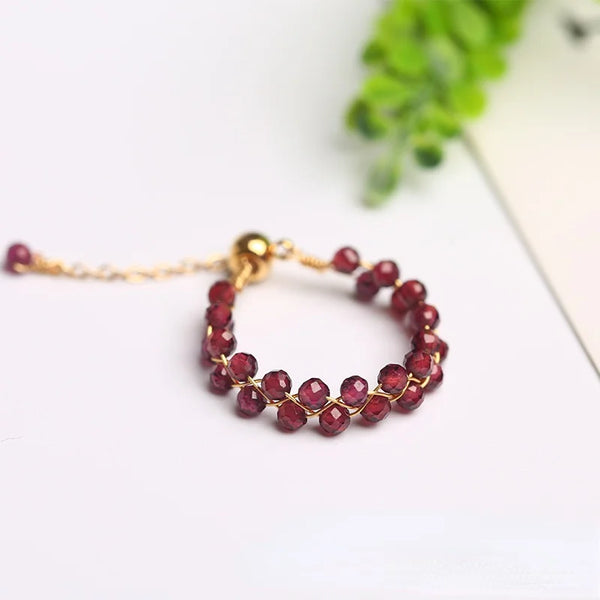 Caelora Adjustable Crystal Ring