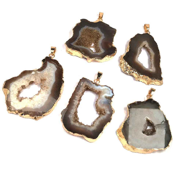 Orvara Agate Raw Crystal Necklace