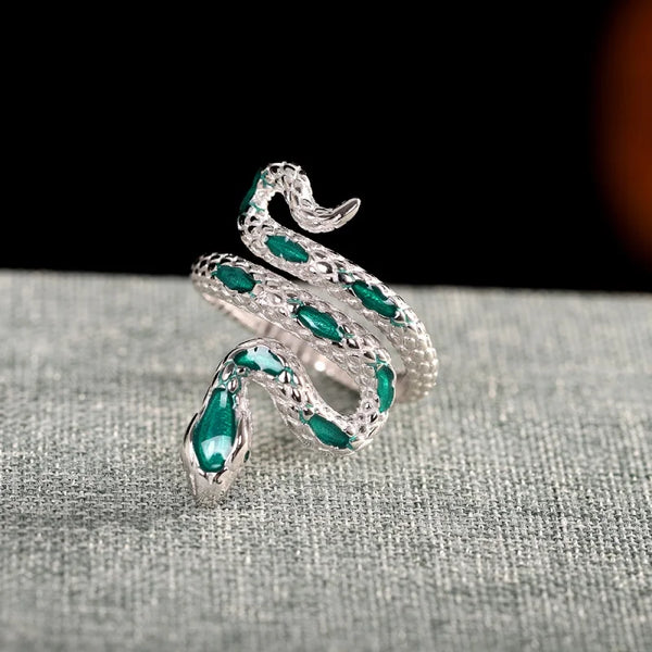 Seratha Silver Serpent Ring