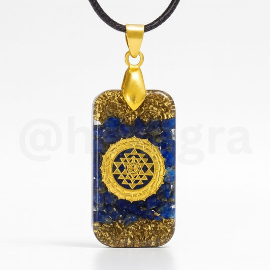 Astral Seal Lapis Lazuli Orgonite Crystal Necklace