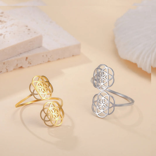 Noema Flower of Life Adjustable Ring