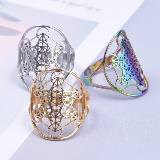 Astris Metatron’s Cube Adjustable Ring