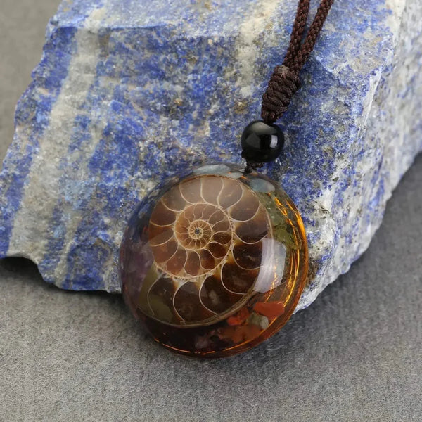 Aetherion Spiral Ammonite Orgonite Talisman