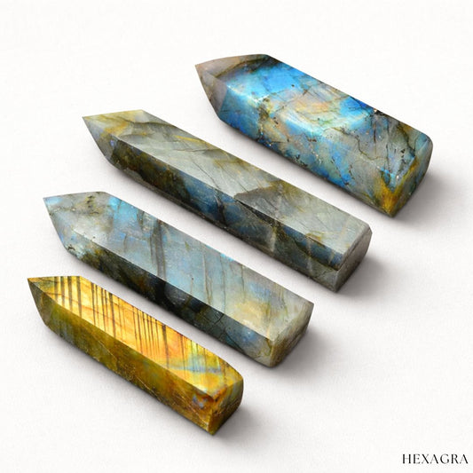 Aetheris Labradorite Obelisk - hexagra
