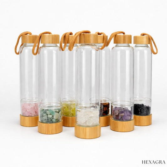 Aqualith Crystal Infusion Bottle - hexagra