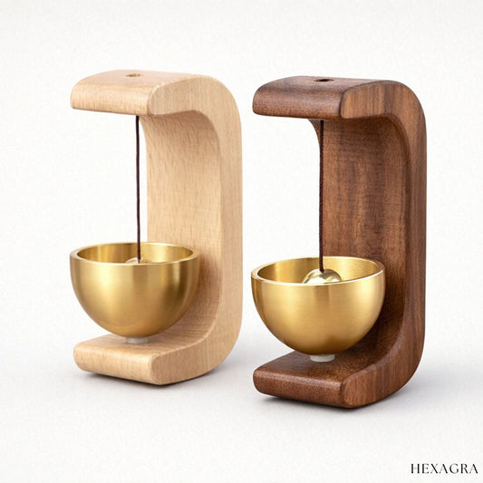 Auraterra Magnetic Brass Door Chime - hexagra