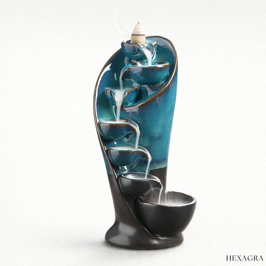 Celestial Cascade Backflow Incense Burner - hexagra