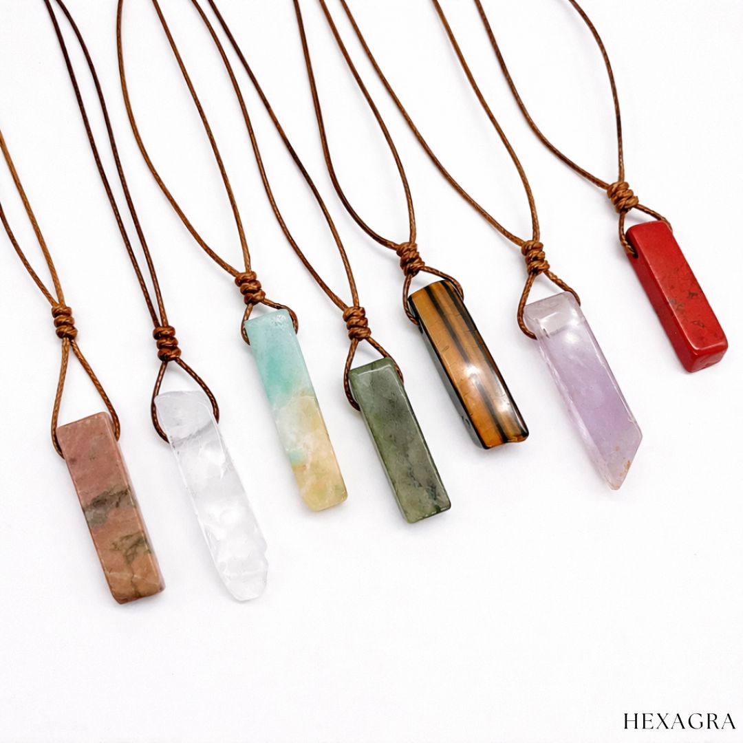 Essence Thread Crystal Sanctuary Necklace – 11 Stone Options | Hexagra ...