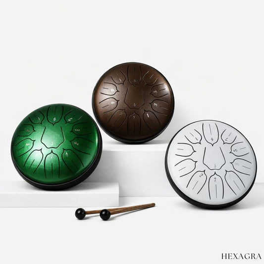 Ethereon 11 - Note Steel Tongue Drum - hexagra