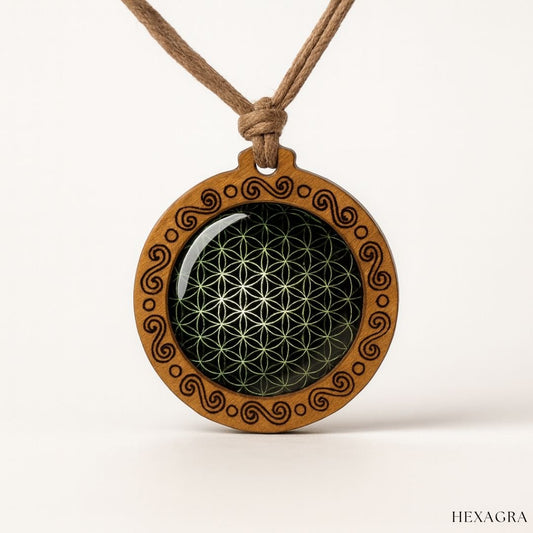 Harmonia Sacred Geometry Amulet - hexagra