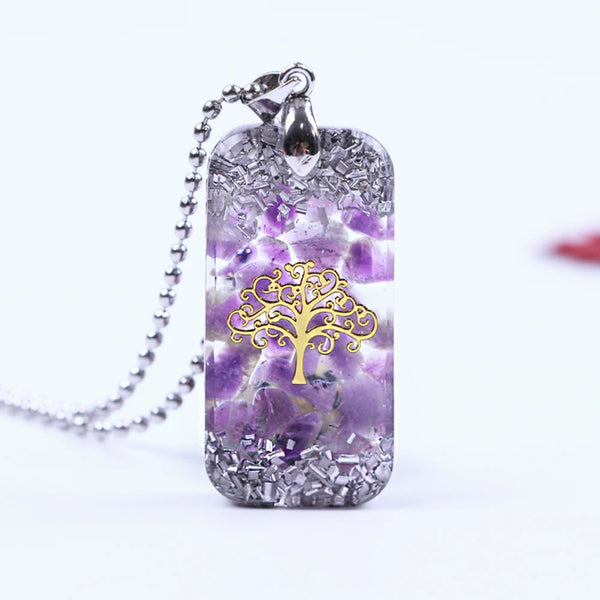 Amethyst Tree of Life Energy Necklace