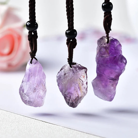 Whisper Raw Amethyst Crystal Necklace