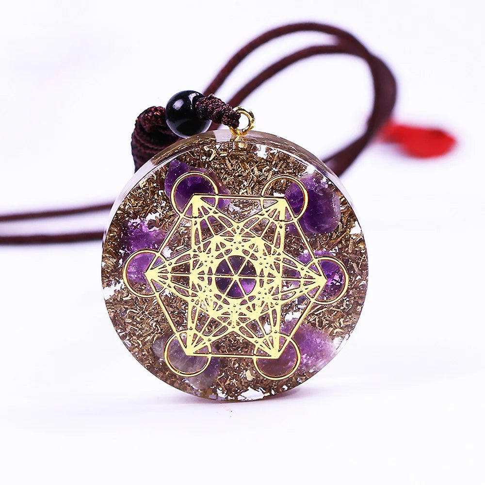 MetaClarity Amethyst Crystal Necklace - hexagra