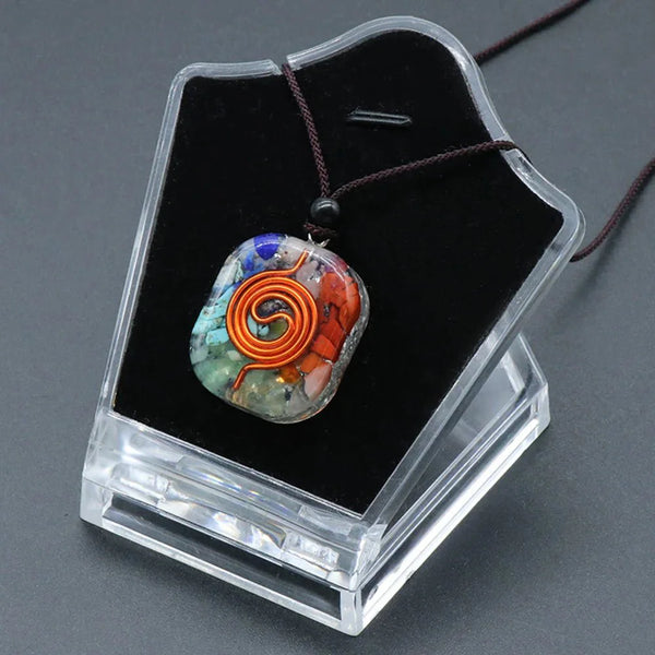 Solvaira 7 Chakra Orgonite Pendant