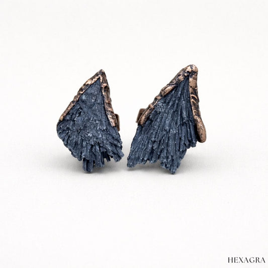 Thalrix Black Tourmaline Raw Crystal Ring - hexagra