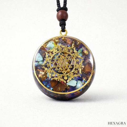 Vajra Orgonite Crystal Necklace - hexagra