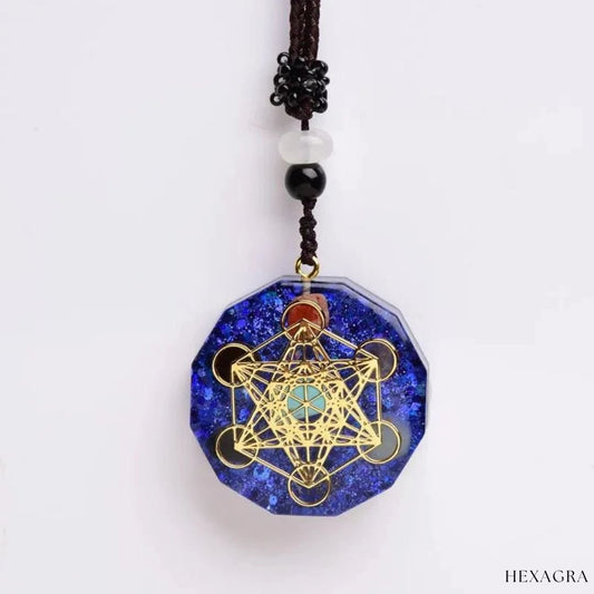Velquor Prism Orgonite Crystal Necklace - hexagra
